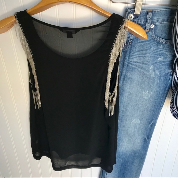 Rock & Republic Tops - Rock & Republic black sheer top
